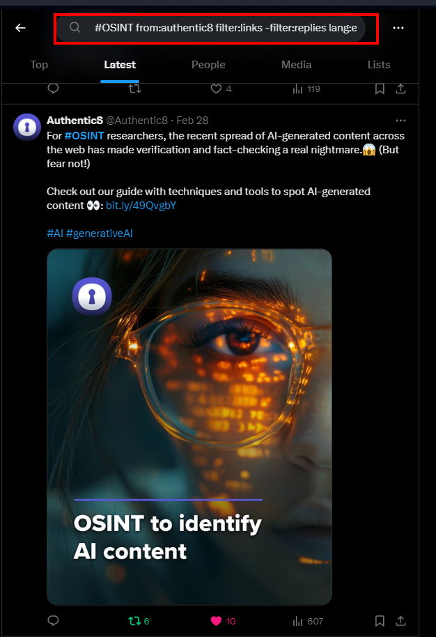 Мы можем объединить несколько операторов поиска Twitter в один поисковый запрос.
